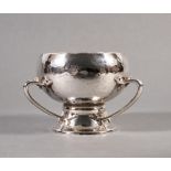 A LATE VICTORIAN ARTS AND CRAFTS SILVER SMALL ROSE BOWL, maker Wakely & Wheeler, London 1901, the