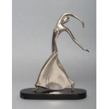 KARL HAGENAUER (Austrian 1898-1956), A silver plated bronze figure of Josephine Baker, modelled