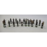 Britains Royal Marines band and officer, twenty one figures, some repainting and additions, F-G (