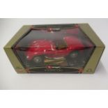 Burgao 1:18 scale Ferrari Tesla Rossa, Ferrari 550 Maranello and Hot Wheels 1:18 250 G.T.O., all