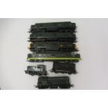 Seven unboxed diesel locomotives by Lima and others including Class 55 and 08 Class, some damage