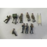 Britains soldiers including Stretcher Party, Driver and Airforce band figures, F-G (Est. plus 21%