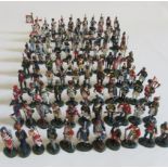 Del Prado collection 70mm Napoleonic war figures including foot soldiers and officers, and 6lb