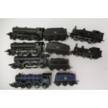 Six unboxed North Eastern region locomotives by Hornby and others including B17 and J72 tank, one