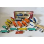 Eighteen diecast trackside vehicles by E.F.E., Corgi and others, all haulage wagons or vans, some