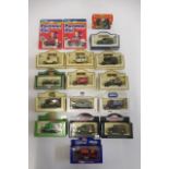 Twelve Lledo Days Gone Vintage Vans including B.B.C. War Time radio van, Rowntree's Jellies and ERTL