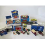 Late issue die cast models by Burago, Chad Valley, Corgi and others, most items boxed, E (Est.