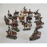 Del Prado collection Napoleonic Cavalry figures including mounted troopers and officers, G-E (15) (