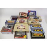 Fifteen bus and coach models by E.F.E., Atlas and Corgi, all items boxed (Est. plus 21% premium inc.