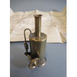 Miniature stationary steam engine Jenny Wrenn built from Tubal Cain plans, brass construction with