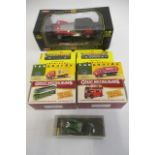 Eight diecast vehicles by Vanguards, Atlas and others including Heinz van, London Bus and 1:18 scale