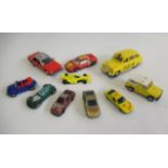 Playworn diecast vehicles by Lledo, Dinky, Matchbox and others, most items late issues, a Hornby