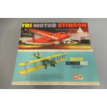 Two vintage plastic aircraft kits comprising Kleeware Tri-Motor Stinson and I.T.C. Craftsman