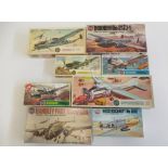 Vintage Airfix plastic Aircraft kits comprising Bristol Superfreighter, Handley Page Hampden,