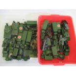 Unboxed army vehicles including tanks and transporters, armoured car, truck and field guns, F (