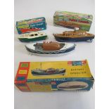 Telsalada battery powered lifeboat, Penguine Clyde Cruiser and H.I.S. Police Launch, all items