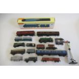 Hornby China L.N.E.R. A4 Mallard, boxed E, and a small quantity of playworn wagons and