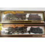 Mainline Jubilee Leander in L.M.S. red and L.M.S. black Royal Scot, Scots Guardsman, boxed, G-E (