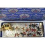 Johillco coronation coach and attendants, some paint loss, F-G (Est. plus 21% premium inc. VAT)