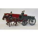 Britains 146 Royal Army Service Corps wagon with two horses and two drivers, box AF, model G (Est.