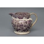 OF ROYAL INTEREST- William and Adelaide, a pottery jug of baluster form printed in underglaze