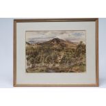 CHARLES RICHARDSON (1829-1908), "Raven Crag, Lake District", watercolour, unsigned, studio sale