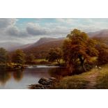 WILLIAM MELLOR (1851-1931), On the Wharfe Yorkshire, oil on canvas, signed, inscribed to reverse,