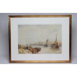 J. SALMON (1820-1891), A View of Sheerness Kent, watercolour and pencil heightened with white,