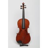 AN ALBAN VOIGT & CO. VIOLIN, 1904, notched S sound holes, one piece back with double purfling, maple