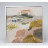 JANINE BURROWS (Contemporary), Jekyll Garden Lindisfarne, acrylic on canvas, artist label to