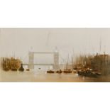 ANTHONY ROBERT (TONY) KLITZ (1917-2000), London from the Thames, oil on canvas, signed, stamped to