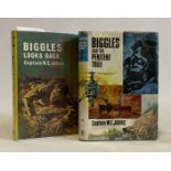 BIGGLES LOOKS BACK, W E Johns, 1965, Hodder, 1st near fine in very good jacket WITH Biggles and