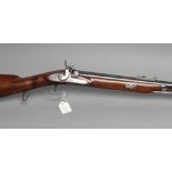 A B. COGSWELL .577 PERCUSSION RIFLE, the 33 1/2" barrel inscribed with maker's name and address,