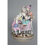 A MEISSEN PORCELAIN 'GOOD MOTHER' FIGURE GROUP, late 19th century, after M.V. Acier, the mother