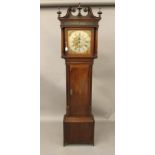 A MAHOGANY LONGCASE CLOCK, signed James Butler, Bolton, the thirty hour movement within anchor