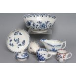 A COLLECTION OF LATE 18TH CENTURY ENGLISH PORCELAIN comprising a First Period Worcester Little