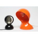 A VICO MAGISTRETTI "ECLISSE" TABLE LAMP for Studio Artemede Milano, in black and white, 7 1/2" high,