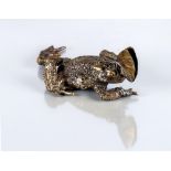 SALLY ARNUP (1930-2015), Frog and Butterfly, bronze, limited edition 8/10, brown patination,