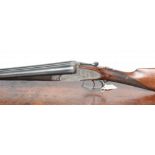 AN F.P.BAKER & CO. SIDE LOCK 12 BORE SHOTGUN, the 28" barrels inscribed with maker's name and