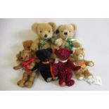 Seven collector's teddies, comprising one boxed Steiff original, and six Merrythought including a