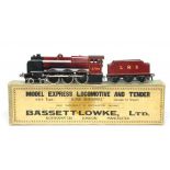 Bassett-Lowke L.M.S. Super Enterprise, some scorching to boiler, boxed with instructions, model G-E,