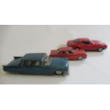 Bandai Cadillac in blue/green friction drive AF, minor paint ware F-G, Bandai Ford Falcon, minor