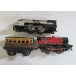 Three playworn trains by Hornby and Hafner, P