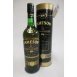One bottle Jameson 18yr old Irish Whiskey, master selection no. 05373, tube