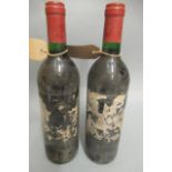 2 bottles Chateau Duhart-Milon, possibly 1980s, Rothschild