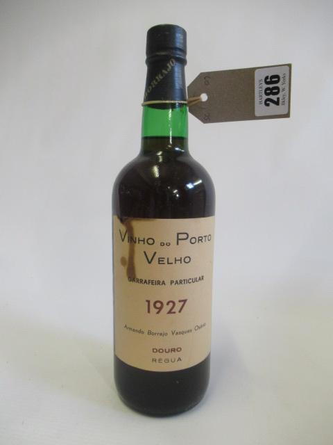 One bottle 1927 Velho port, Douro