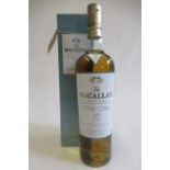 One bottle The Macallan 15yr old, Fine Oak single malt highland scotch whisky, boxed