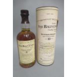 One bottle Balvenie 10yr old Founder's Reserve single malt scotch whisky, tube