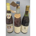 1 bottle vintage Muscat de Beaumes de Venise, 1 bottle 1966 Hospices de Beaune (cork dropping),
