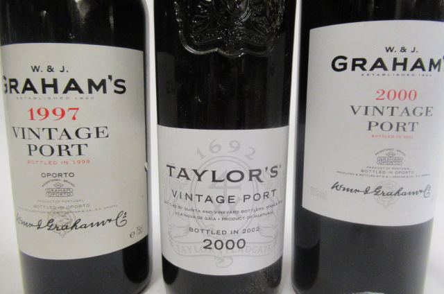 Three bottles of vintage port, comprising Grahams 1997, Grahams 2000 and Taylors 2000 - Image 2 of 2